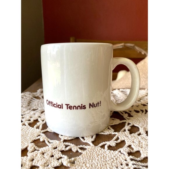I LOVE TENNIS MUG - Coffee Cup - 1987 - U.S. Printcraft - Official Tennis Nut - Picture 3 of 10